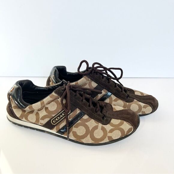 Coach Signature “Kathleen” Canvas Sneaker - Picture 1 of 9
